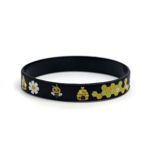 Pulsera de Silicona con Diseño de Abeja y Panal de Miel, Recuerdo del Día de la Abeja, Regalo para Niños, Pulsera de Goma, Precio de Fábrica, en Stock - Product Image 2