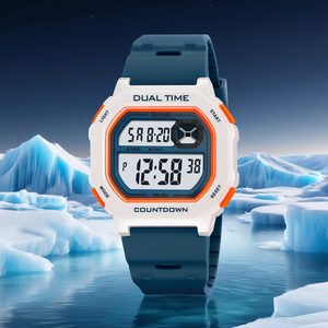 <span class=keywords><strong>Montre</strong></span>-bracelet numérique Skmei 2543 à double fuseau horaire, étanche, pour <span class=keywords><strong>homme</strong></span>, vente en gros, <span class=keywords><strong>montre</strong></span> de sport - Product Image 2
