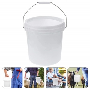 Seau en plastique PP durable de <span class=keywords><strong>20</strong></span> <span class=keywords><strong>litres</strong></span>, multi-usages, avec poignée en fer et couvercle, qualité alimentaire, sans BPA, recyclable, seau à peinture - Product Image 5