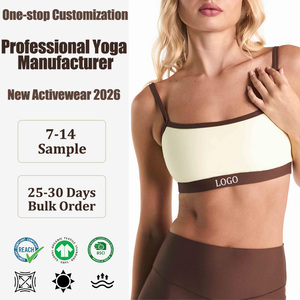 Abbigliamento Sportivo da Donna con Bordi <span class=keywords><strong>a</strong></span> Contrasto, Reggiseno Yoga Stampato Delicato sulla Pelle, Abbigliamento Pilates ad Alta Elasticità per Donna - Product Image 1