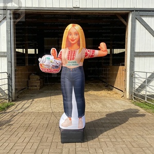 Mannequin gonflable de 2m pour femme vendeuse, danseuse d'air, modèle de femme client avec <span class=keywords><strong>panier</strong></span> d'<span class=keywords><strong>épicerie</strong></span>, pour supermarché/magasin de détail/vente - Product Image 2