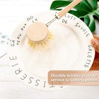 Brosse de cuisine en Sisal écologique bois bambou, pour sol, légumes, plat, Pot, brosse de nettoyage en Sisal