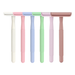 Rasoir de sécurité à double tranchant réutilisable avec manche en métal, rasoir coloré - Product Image 2