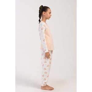 Ensemble de pyjama en Lycra pour filles, jupe à manches longues et col rond régulé avec poignets ovales (tailles 7-8/13-14) - Product Image 2