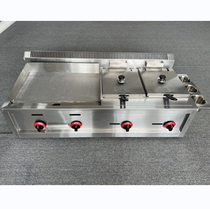 Plaque chauffante à <span class=keywords><strong>gaz</strong></span> commerciale <span class=keywords><strong>professionnelle</strong></span> et <span class=keywords><strong>friteuse</strong></span> Burger Griddle Countertop Poêles à steak et <span class=keywords><strong>friteuse</strong></span> à <span class=keywords><strong>gaz</strong></span> - Product Image 3