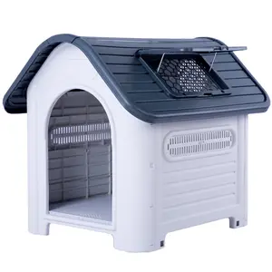 Home Pet Outdoor Dog Nest Plastic Rainproof Outdoor House Dog Villa Four Seasons Universal Removable and Washable Dog Cage