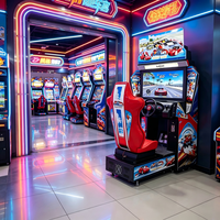 Machine d'arcade de course automobile commerciale à monnayeur, en métal, grand écran HD, système de contrôle réaliste, divertissement familial