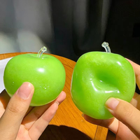 Jouet sensoriel anti-stress vert pomme Slushie, moelleux, craquant, malléable, non rebondissant, à récupération lente, force de préhension moyenne, cadeau