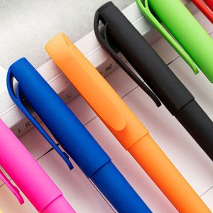 Stylo à bille carré en plastique ABS coloré personnalisé, gel pailleté 0,5 mm 0,7 mm, blanc, bleu, rose, rouge, violet, jaune, logo imprimé - Product Image 3