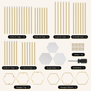 Juego <span class=keywords><strong>de</strong></span> 3 Piezas <span class=keywords><strong>de</strong></span> Pedestales Hexagonales Cilíndricos <span class=keywords><strong>para</strong></span> Bodas, Soporte <span class=keywords><strong>de</strong></span> Metal Dorado <span class=keywords><strong>para</strong></span> Plantas, Soporte <span class=keywords><strong>para</strong></span> Pastel, <span class=keywords><strong>Centros</strong></span> <span class=keywords><strong>de</strong></span> <span class=keywords><strong>Mesa</strong></span> con Flores <span class=keywords><strong>para</strong></span> Bodas - Product Image 6