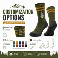 Chaussettes de randonnée écologiques personnalisées en laine mérinos pour jeunes et hommes, chaussettes thermiques pour le trekking et le camping