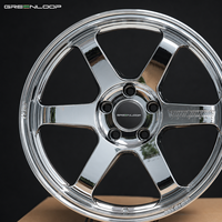 GREENLOOP Maining Forged Chrome Te37 Ultra Saga SL 6061-T6 Velg Tempa dari Paduan Aluminium