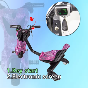 8 pouces enfants électrique dérive Trike fou dérive chariot batterie au Lithium moteur d'entraînement <span class=keywords><strong>E</strong></span>-Scooter 3 roues vitesse chariot dérive électronique - Product Image 2