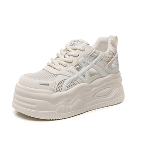 Chaussures décontractées respirantes en maille perforée à semelle épaisse polyvalentes, nouvelle collection printemps-été 2026, baskets sportives pour femmes - Product Image 3