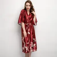 Thời Trang Satin Robe Nữ Áo Choàng Tắm Sexy Peignoir Femme Lụa Kimono Cô Dâu Mặc Quần Áo Áo Choàng Ngủ Đêm Phát Triển Cho Phụ Nữ