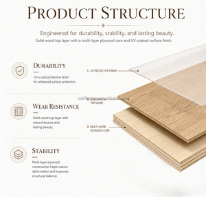 Tablas <span class=keywords><strong>de</strong></span> <span class=keywords><strong>madera</strong></span> <span class=keywords><strong>de</strong></span> roble blanco <span class=keywords><strong>de</strong></span> alta gama, 14/3*190*1900mm, colección Parquet, para proyectos. - Product Image 4