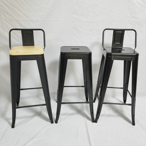 Chất lượng cao thương mại công nghiệp đồ nội thất ăn uống quán cà phê nhà hàng Bistro kim loại sắt cao trở lại phần còn lại Tolix thanh phân ghế - Product Image 4