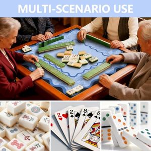 Manta para Mesa de Mahjong de 31.5 x 31.5 Pulgadas, Diseño BlueLace, Tapete para Juego de Mesa, Alfombra para Póker Doméstico - Product Image 6