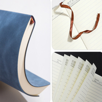 Carnet de notes A5 en cuir souple à couverture rigide vierge avec impression de logo personnalisée en gros