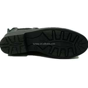 Bottes <span class=keywords><strong>de</strong></span> <span class=keywords><strong>pluie</strong></span> imperméables en caoutchouc <span class=keywords><strong>bleu</strong></span> <span class=keywords><strong>marine</strong></span> à talon bas pour femmes - Product Image 6