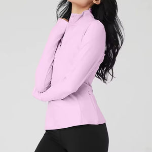 Chaqueta Deportiva Personalizable para Mujer, con Bolsillos Laterales, Cierre Frontal 1/2, Orificios para Pulgares Laterales, para Yoga y Gimnasio - Product Image 1