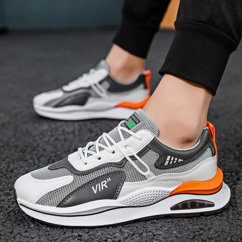 WYJ 2024 new fashion mesh upper breathable casual running men sport shoes
