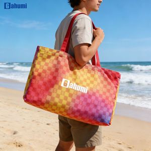 Bolsas de Lona Personalizadas con Logotipo, Bolsas de Compras de Gran Capacidad con Cierre de Hombro, Bolsos de Mano Modernos con Estampado - Product Image 2