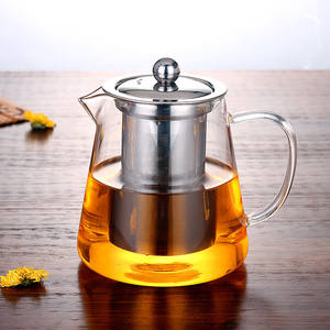 Factory wholesale thickened glass <b>teapots</b>, heat-resistant flower <b>teapots</b>, stainless steel filtering <b>teapots</b> and tea set sets - Product Image 2