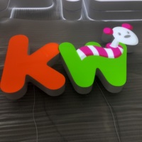 Lettres en résine époxy 3D, lettres lumineuses à LED, enseignes lumineuses