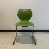 Chaise de laboratoire scolaire en PP, tabouret pour étudiants à 2 pieds, design robuste, tabouret de laboratoire empilable, chaise scolaire