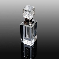 Flacon de parfum vide de 3 ml en cristal K9, flacon échantillon en verre taillé à la main, format voyage avec boîte en papier blanc WDY-G205