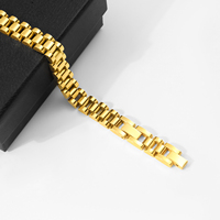 Chaîne de montre en acier inoxydable de qualité supérieure, bracelet avec fermoir de montre, hip-hop, bijoux fins pour homme et femme, cadeau