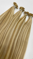 Extensions de cheveux humains de haute qualité 100% naturels, à pointe plate, avec kératine, double épaisseur, balayage