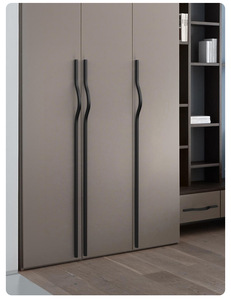 Wardrobe Kitchen Cabinet Drawer Handles Customized Color Modern Europe Simple Aluminum Alloy <b>for</b> Bedroom <b>Bathroom</b> Dresser Hotel - Product Image 5
