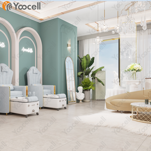 Yoocell Mangkuk LED Spa Tina Pedikur, Stasiun Pedikur Roda Biru Langit Produksi Baru - Product Image 5