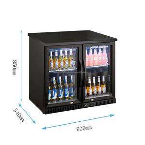 Enfriador de bebidas comercial Bebidas energéticas Cerveza Bar Nevera Congelador Puerta de vidrio corrediza Refrigerador Mini Bar Display Cooler - Product Image 2