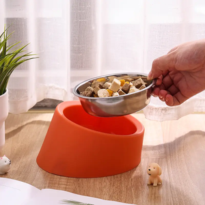 <span class=keywords><strong>YOSHI</strong></span> Bol incliné à 15 degrés pour chiens et chats Bol de bouledogue à angle incliné Mangeoire pour chien Antidérapant Antidéversement Plus facile à atteindre Bol de nourriture - Product Image 3