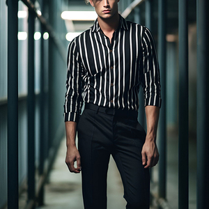 <span class=keywords><strong>Camisa</strong></span> de vestir con corbata para hombre al por mayor, lo último en diseños, camisas informales para hombre de oficina de negocios/ - Product Image 2