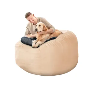 อุตสาหกรรมสมัยใหม่ฝรั่งเศสยุโรปออกแบบเก้าอี้ Beanbag โฟมนุ่มพิเศษสําหรับโซฟาขี้เกียจในร่มที่สะดวกสบายโซฟาพื้นยืดหยุ่น