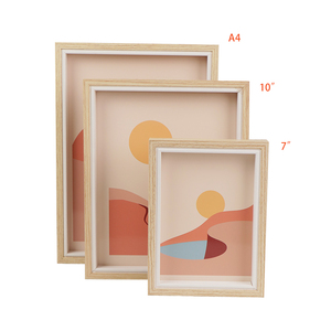 Custom A4 8x10 A5 bianco cornice in legno <span class=keywords><strong>con</strong></span> UV serigrafia vetro Display fotografico frontale Logo personalizzato per uso fai da te - Product Image 4