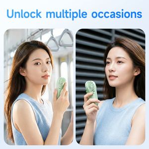 Customized Personalized Logo Wholesale High Mini Hand Held Wearable Foldable Rechargeable Fan 1200Mah 5 Speed Rv <b>Car</b> - Product Image 4