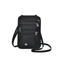 Porte-passeport de voyage multifonctionnel, portefeuille de documents imperméable, pochette de documents anti-RFID et protège-billets d'avion
