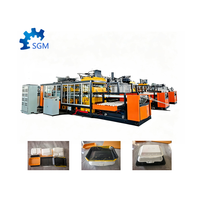 Nouvelle machine automatique de formage de boîtes repas en mousse PS, contrôlée par PLC, à moteur, pour vaisselle jetable hautement écologique et très sûre