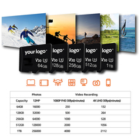 Tarjeta de Memoria Mini SD Clase 10, Tarjeta Micro TF A1 V10, Grabación 2K, Compatible con Cámaras de Seguridad DVR, Teléfono, 1GB 64GB