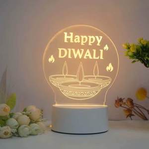 Decorazioni Diwali Diya, Lampada da Tavolo LED USB dal Design Moderno per Camera da Letto, Set Regalo Promozionale Speciale - Product Image 1