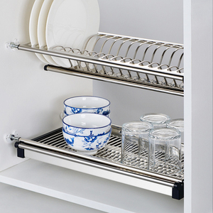 Organizador de Almacenamiento para Fregadero, <span class=keywords><strong>Escurridor</strong></span> Colgante de Vajilla y Tazas, <span class=keywords><strong>Expandible</strong></span> de Gran Capacidad para Gabinetes de Cocina - Product Image 1