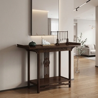 Console d'entrée en bambou naturel de style chinois moderne sans tiroir pour la décoration du couloir et du salon
