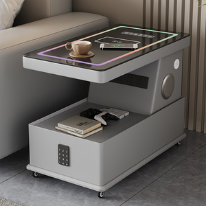 Table d'appoint intelligente multifonctionnelle à vendre, table d'appoint mobile en cuir avec chargeur, table d'appoint pour salon et <span class=keywords><strong>chambre</strong></span> à coucher avec haut-parleur - Product Image 5