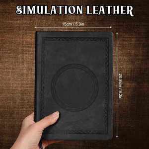 B6 Leather Hardcover Thermal Binding Lined Vintage Custom Embossed Journal Notebook with Gilded Edges and Ribbon <b>Bookmark</b> - Product Image 2