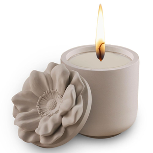 Yaolan Nicole Reusable Camellia <b>Candle</b> Jar Rubber <b>Mold</b> Flexible Non-Stick Oven/Microwave/Dishwasher Safe Durable for - Product Image 6